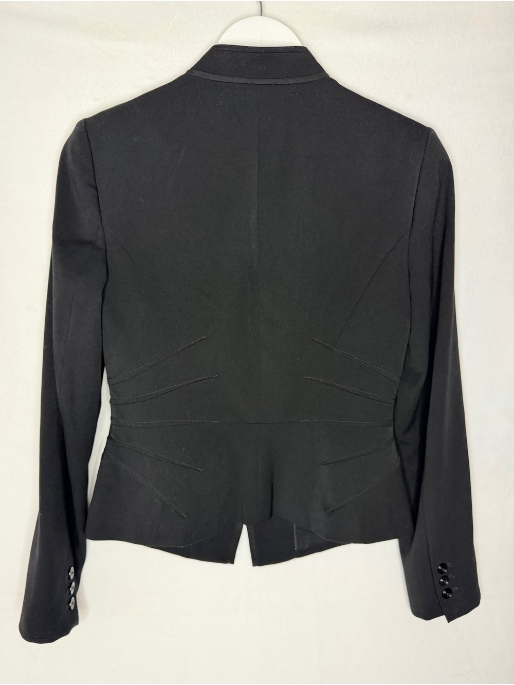 White House Black Market Black Blazer Jacket Size 6 One Button Front - Picture 8 of 8
